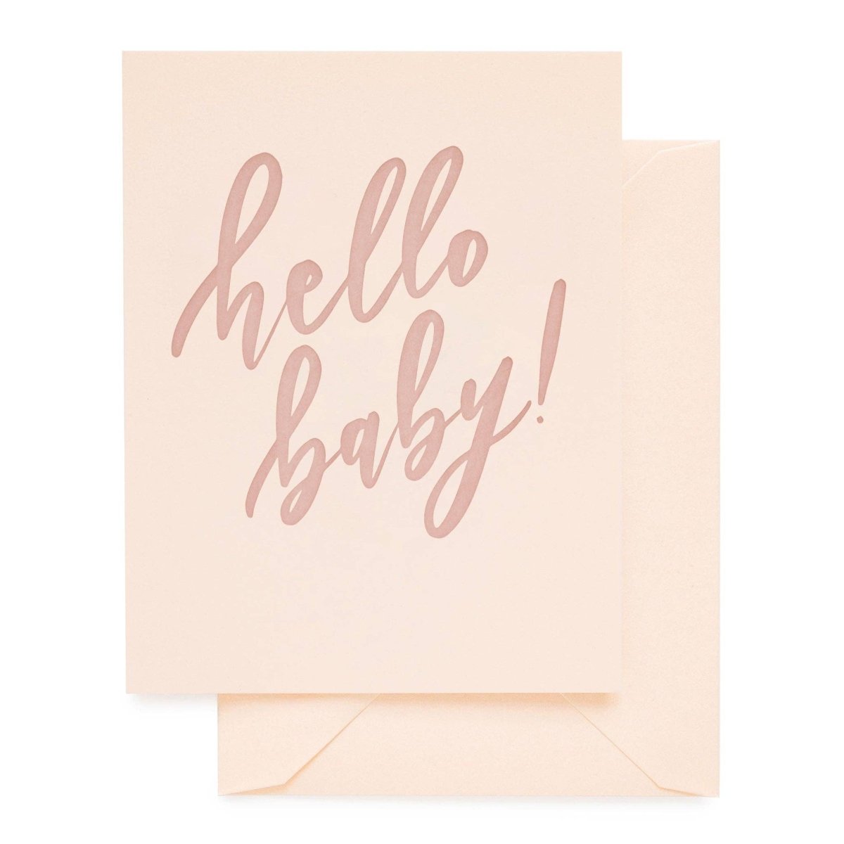 Pink Hello Baby Card - Sugar Paper Card sold by Rosebud & Jo