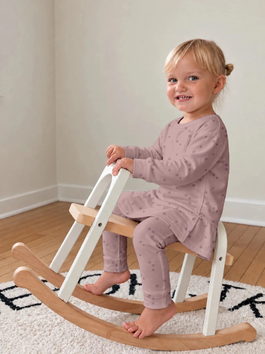 Pink Ruffled Sweatsuit Set - gunamuna Baby & Toddler Clothing sold by Rosebud & Jo