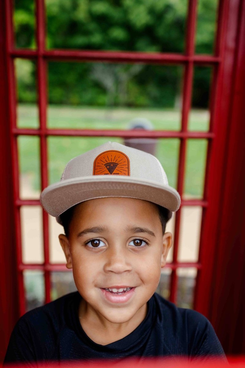 Pint Sized Pizza Club Leather Patch Hat - Left Grain Hat sold by Rosebud & Jo