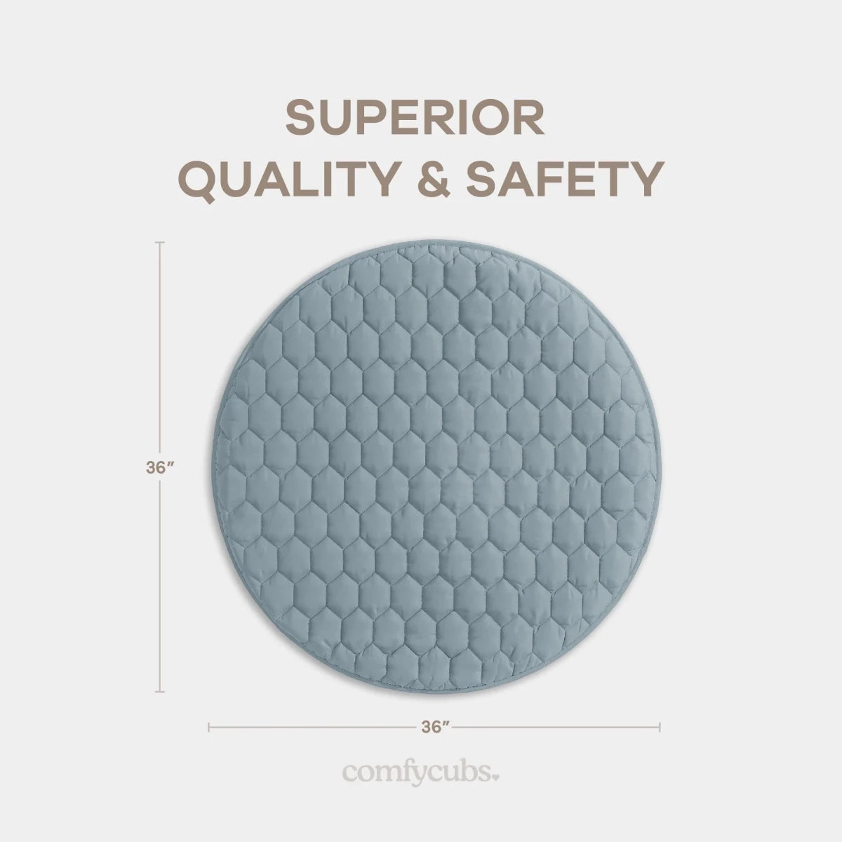 Play Mat - Pacific Blue, Round 36" - Comfy Cubs Toys sold by Rosebud & Jo