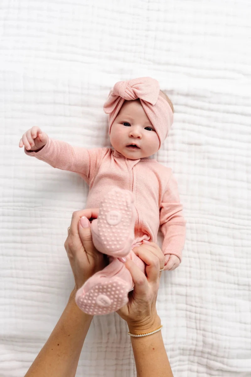Plush Knit Zipper Footies - Piper - Lou Lou & Company Footies sold by Rosebud & Jo