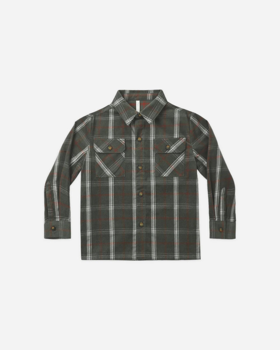 Pocketed Flannel Shirt Holiday Plaid - Rylee + Cru Tops sold by Rosebud & Jo