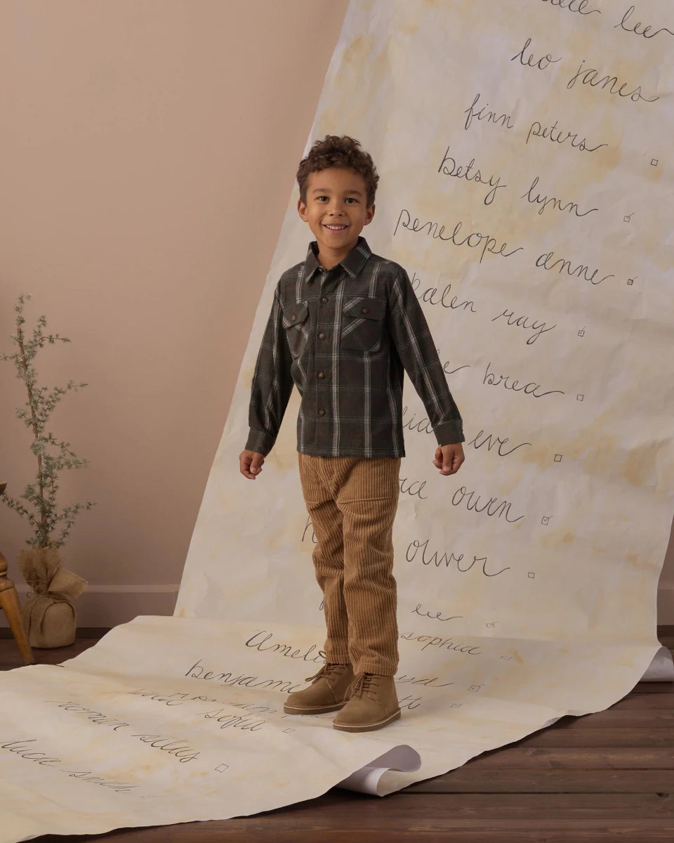 Pocketed Flannel Shirt Holiday Plaid - Rylee + Cru Tops sold by Rosebud & Jo