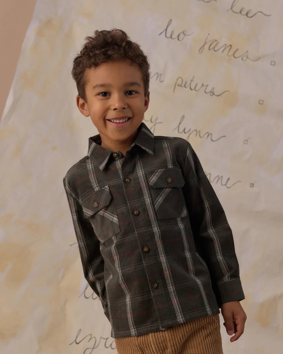 Pocketed Flannel Shirt Holiday Plaid - Rylee + Cru Tops sold by Rosebud & Jo