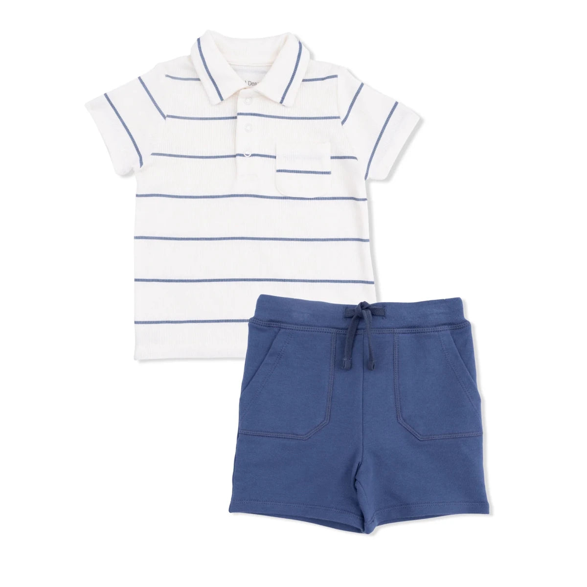 Polo with Casual Short - Vintage Stripe - Angel Dear Top & Bottom Sets sold by Rosebud & Jo