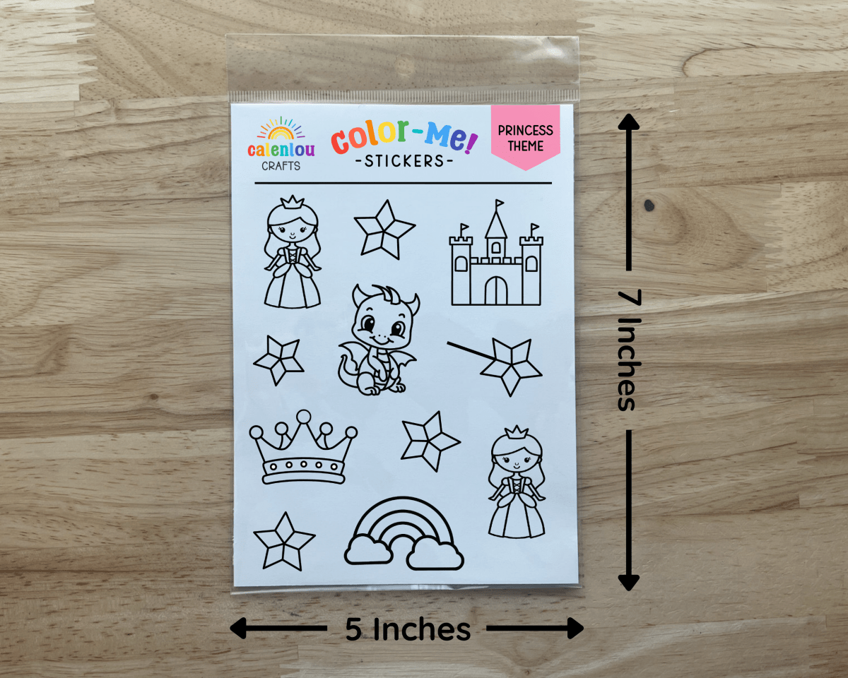 Princess Color Your Own Stickers - Calenlou Crafts Stickers sold by Rosebud & Jo