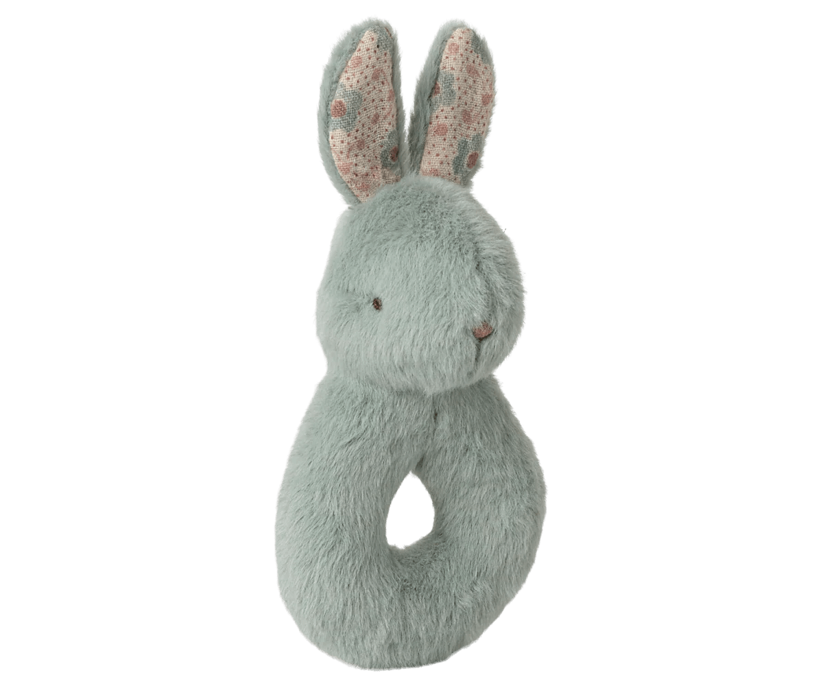 Rabbit Rattle Set in Mint - Maileg Toy sold by Rosebud & Jo