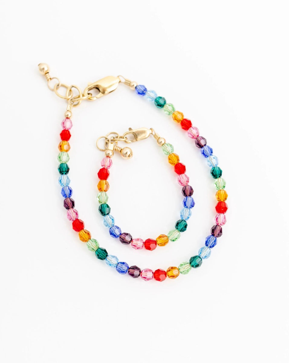 Rainbow Baby Bracelet (4MM Beads) - Gems sold by Rosebud & Jo