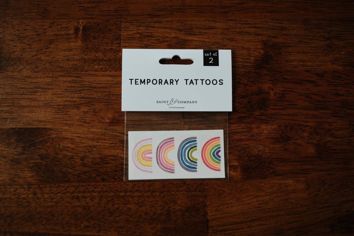 Rainbow Temporary Tattoos for Kids - Saint & Company Toys sold by Rosebud & Jo