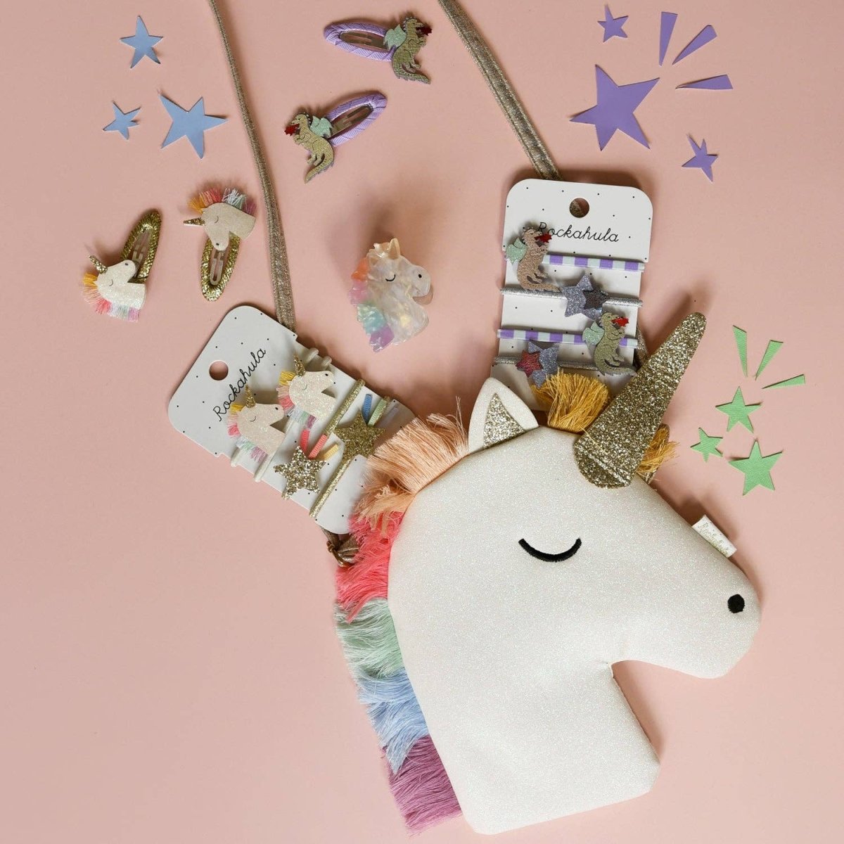 Rainbow Unicorn Claw Clip - Rockahula Kids US Hair Accessories sold by Rosebud & Jo
