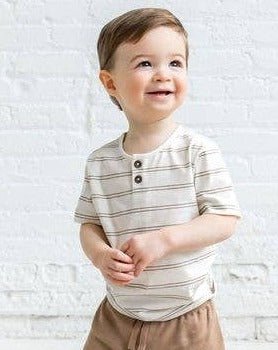 Reef Henley Crew Neck Tee - Colored Organics Baby & Toddler Clothing sold by Rosebud & Jo