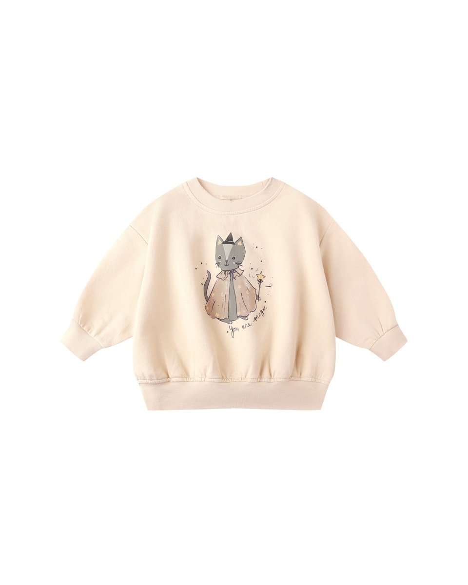 Relaxed Fleece Sweatshirt in Magic Cat - Rosebud & Jo Baby & Toddler Clothing sold by Rosebud & Jo