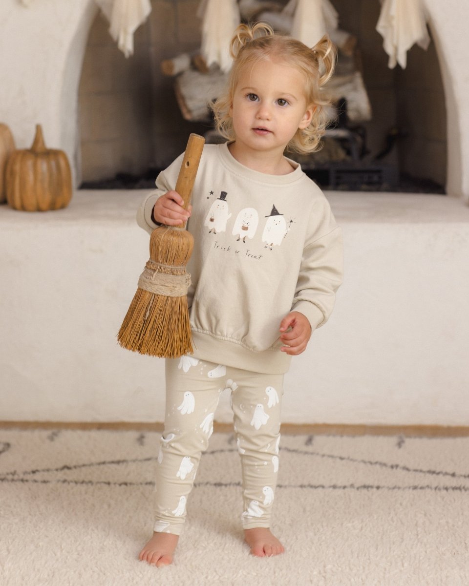 Relaxed Fleece Sweatshirt Trick or Treat - Quincy Mae Tops sold by Rosebud & Jo