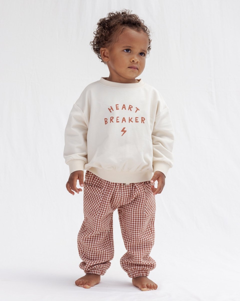 Relaxed Sweatshirt || Heart Breaker - Quincy Mae Baby & Toddler Clothing sold by Rosebud & Jo
