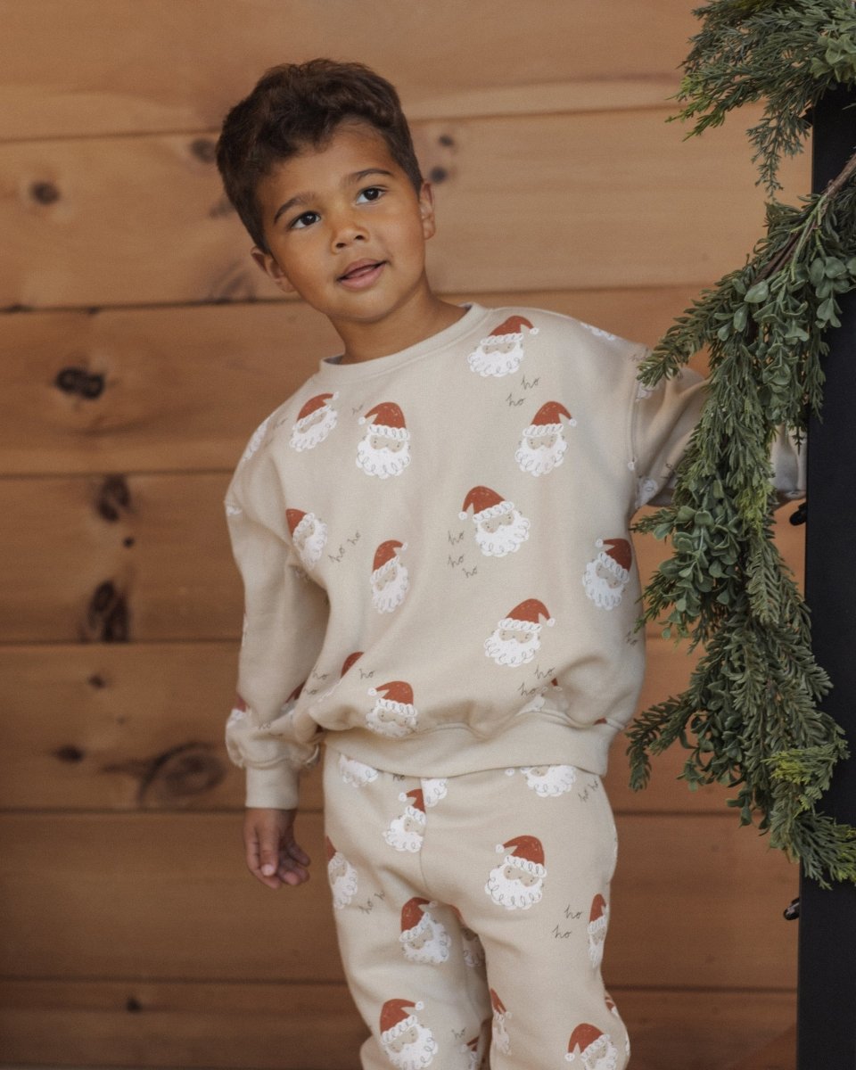 Relaxed Sweatshirt Santa - Rylee + Cru Tops sold by Rosebud & Jo