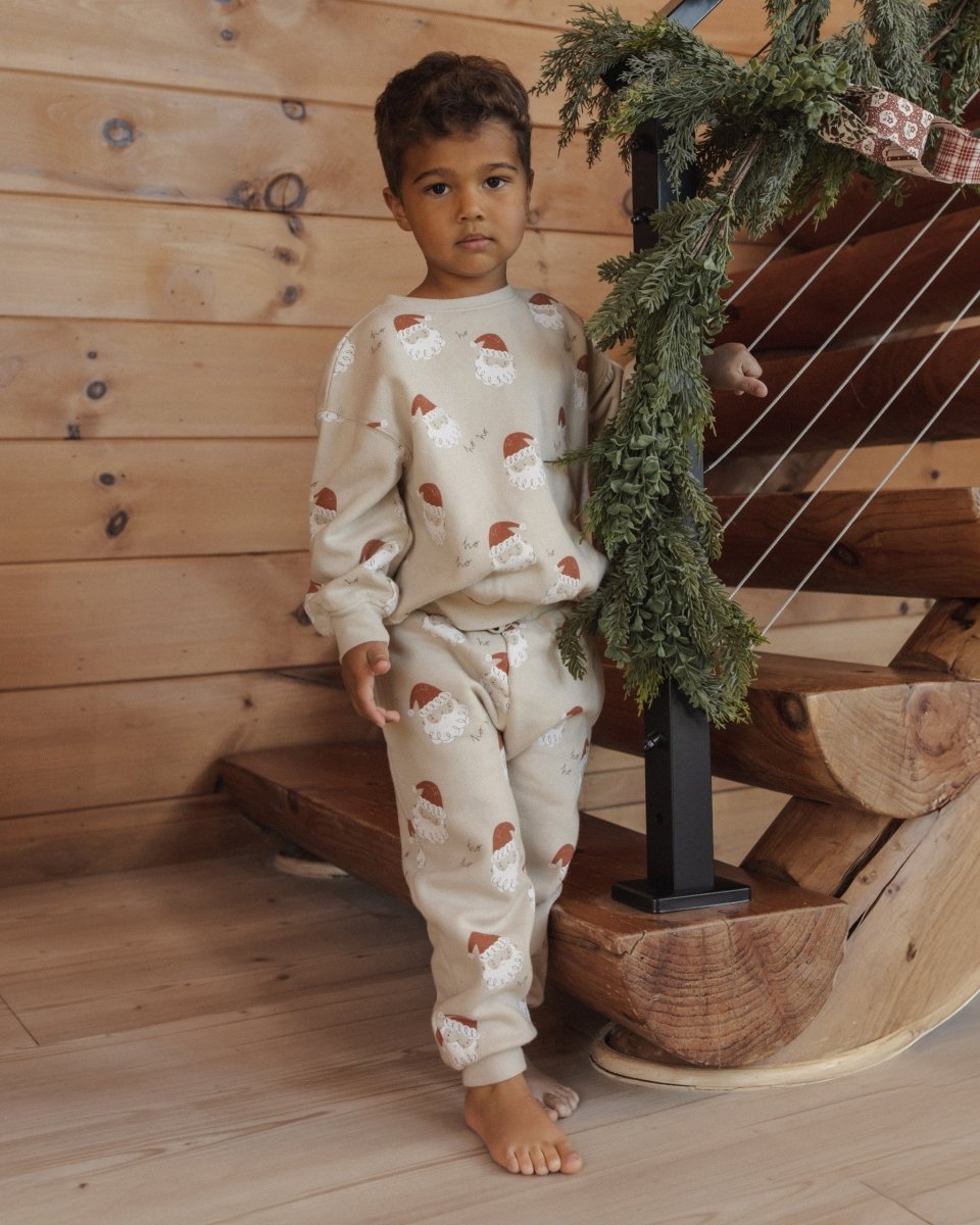 Relaxed Sweatshirt Santa - Rylee + Cru Tops sold by Rosebud & Jo