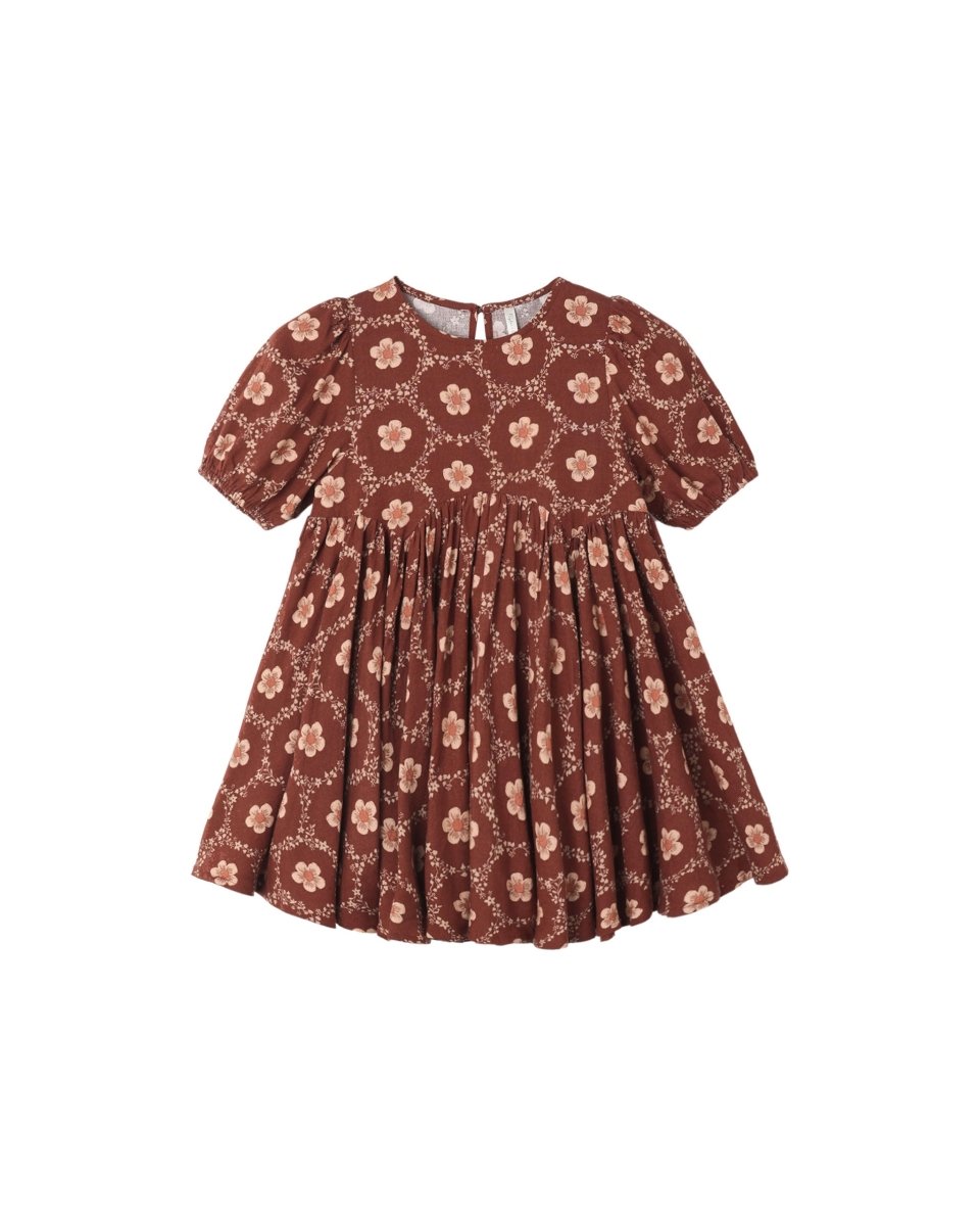 Rose Dress Brick Daisies - Rylee + Cru Dresses sold by Rosebud & Jo