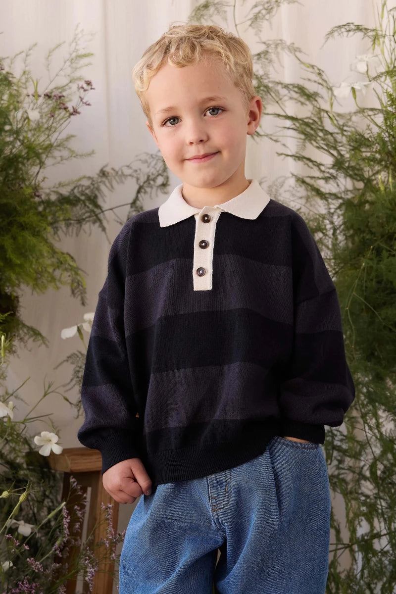 Rowan Knit Jumper - Rowan Stripe - Jamie Kay Tops sold by Rosebud & Jo
