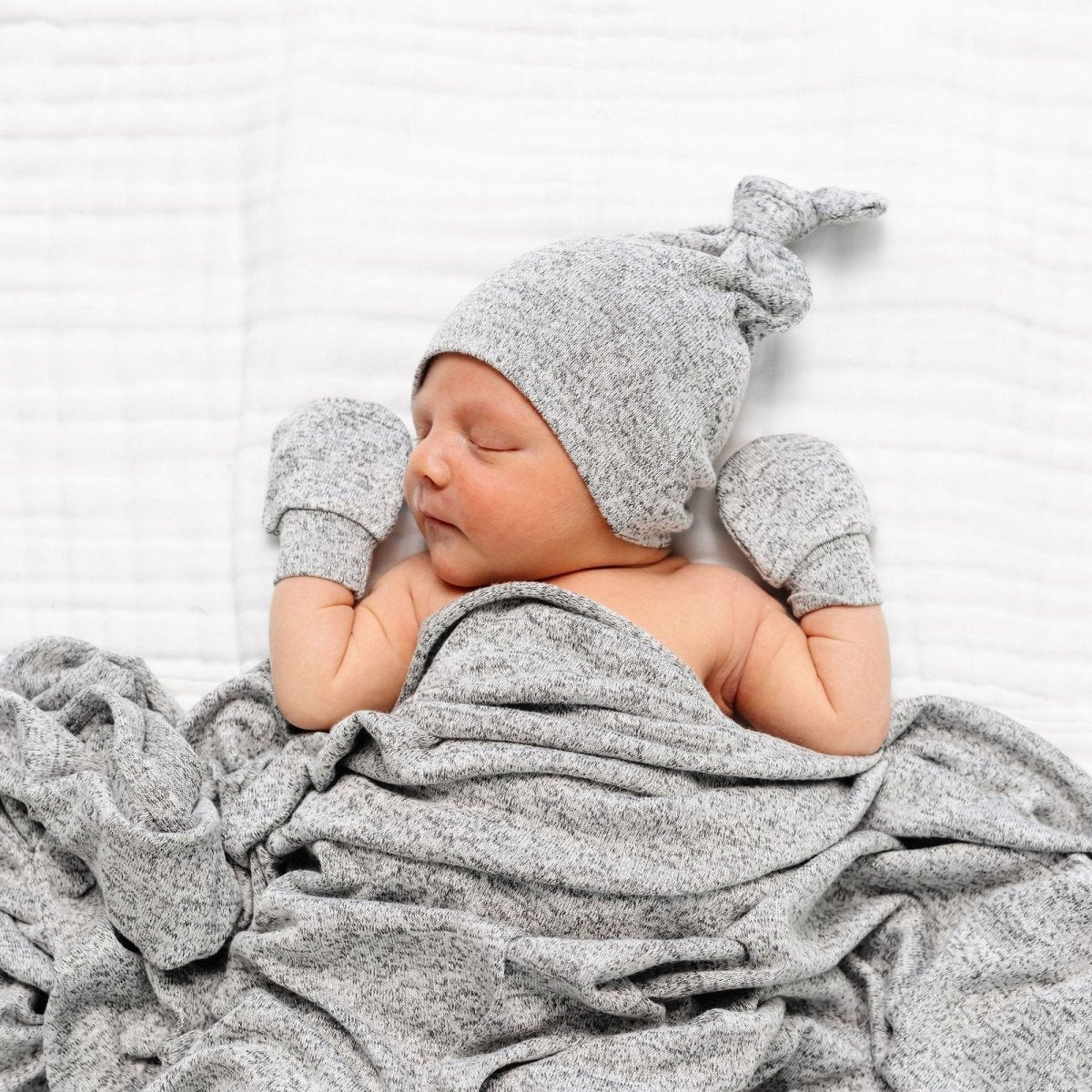 Sam Plush Knit Top Knot Hat - Lou Lou & Company Hats sold by Rosebud & Jo