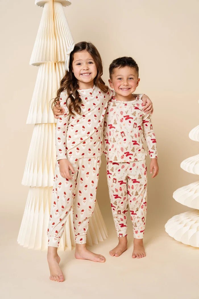 Santa Baby Kids Loungewear Set - Lou Lou & Company Top & Bottom Sets sold by Rosebud & Jo