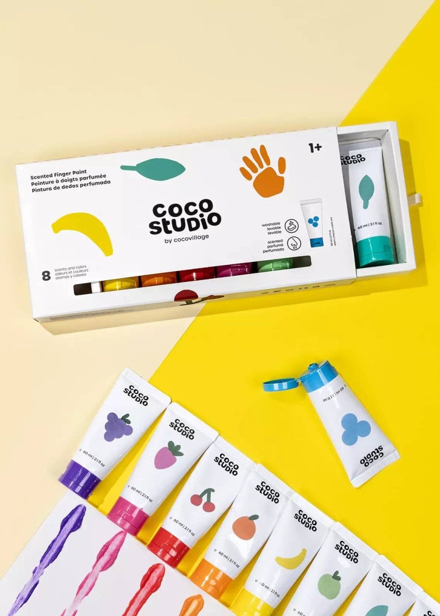 Scented Finger Paint Set - 8 Colors - Coco Village Art sold by Rosebud & Jo