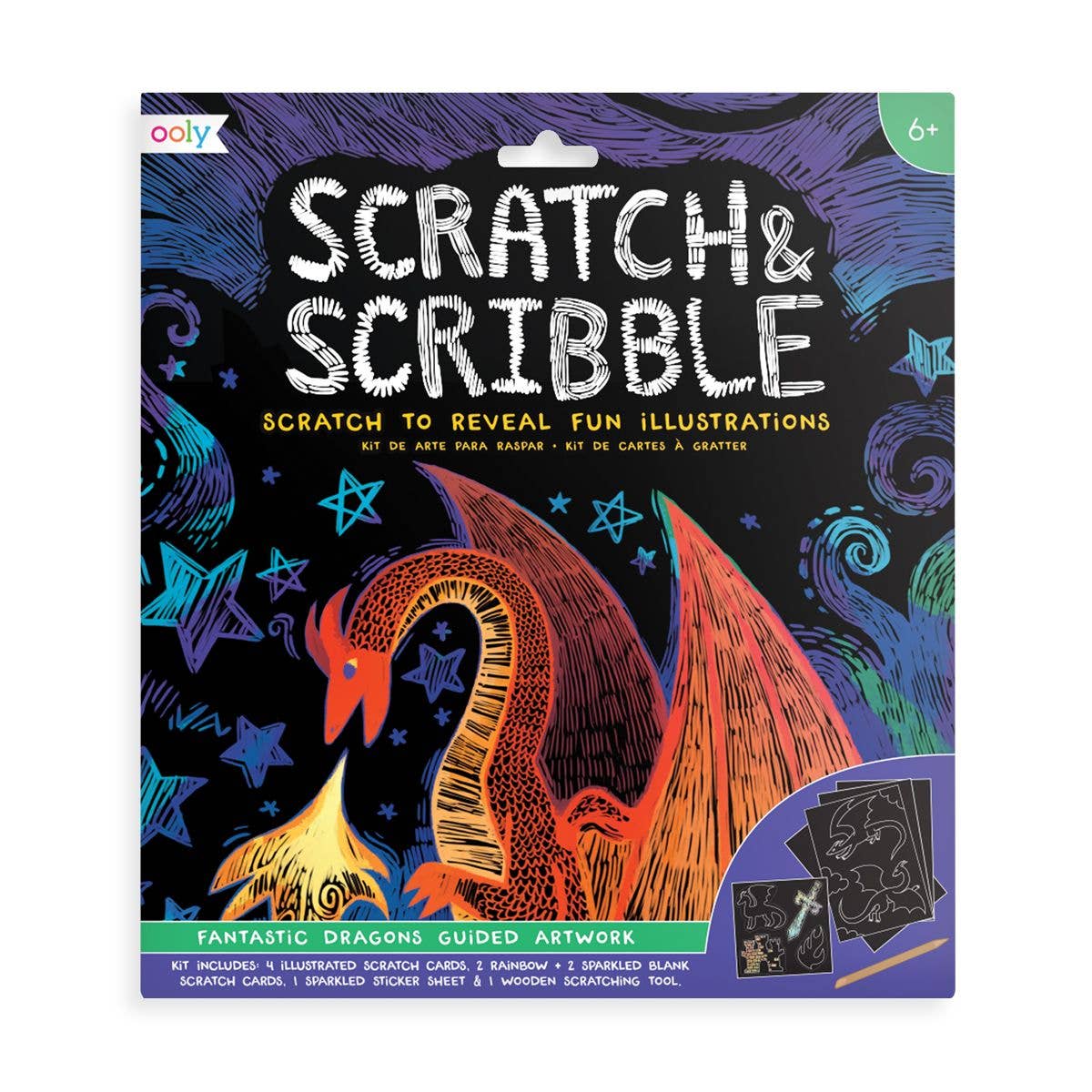 Scratch & Scribble - Fantastic Dragons - OOLY Art sold by Rosebud & Jo