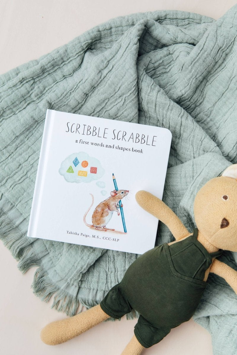 Scribble Scrabble: A Board Book of First Words - Paige Tate & Co. Books sold by Rosebud & Jo