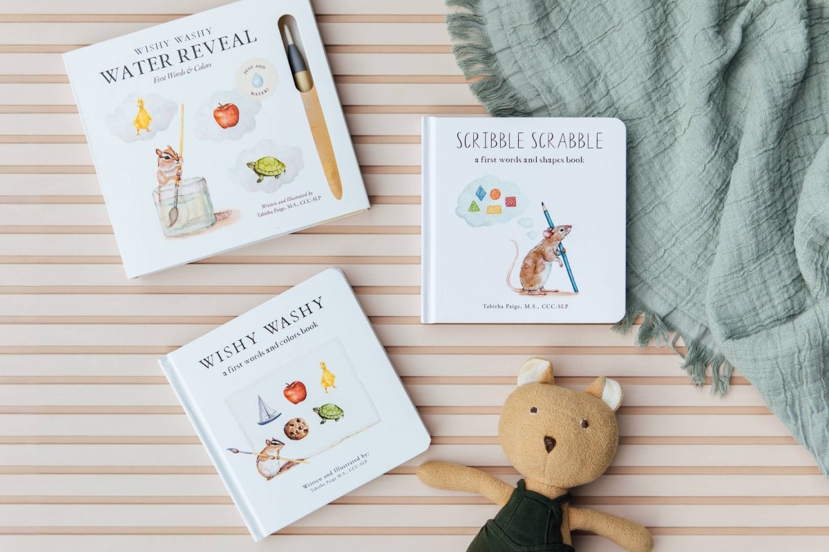 Scribble Scrabble: A Board Book of First Words - Paige Tate & Co. Books sold by Rosebud & Jo