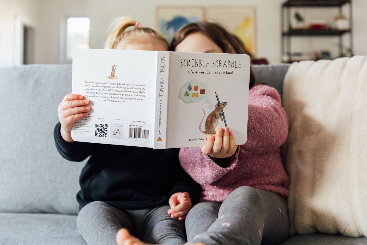 Scribble Scrabble: A Board Book of First Words - Paige Tate & Co. Books sold by Rosebud & Jo