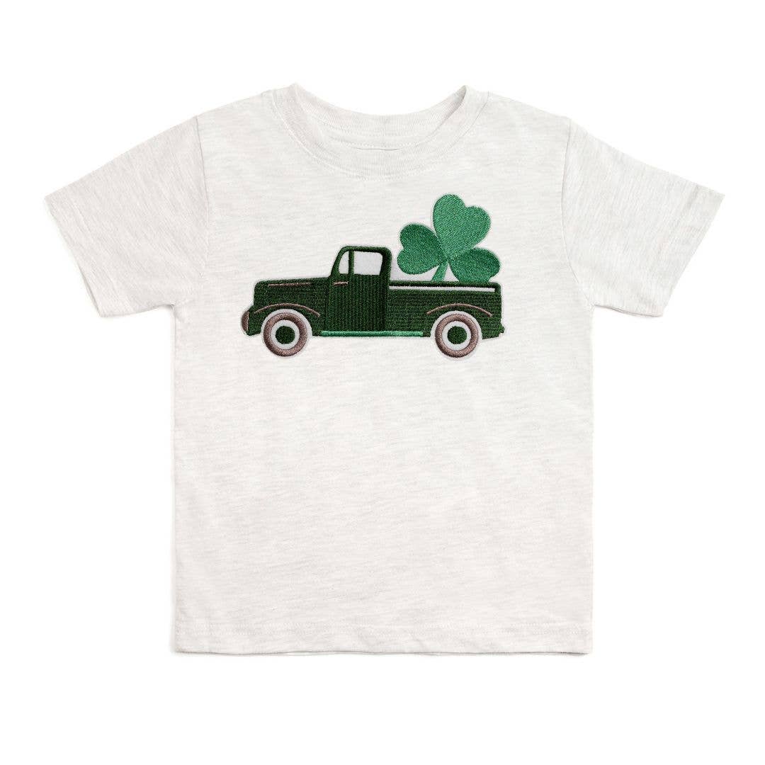 Shamrock Truck Patch St. Patrick's Day Short Sleeve T-Shirt - Sweet Wink Baby & Toddler Clothing sold by Rosebud & Jo