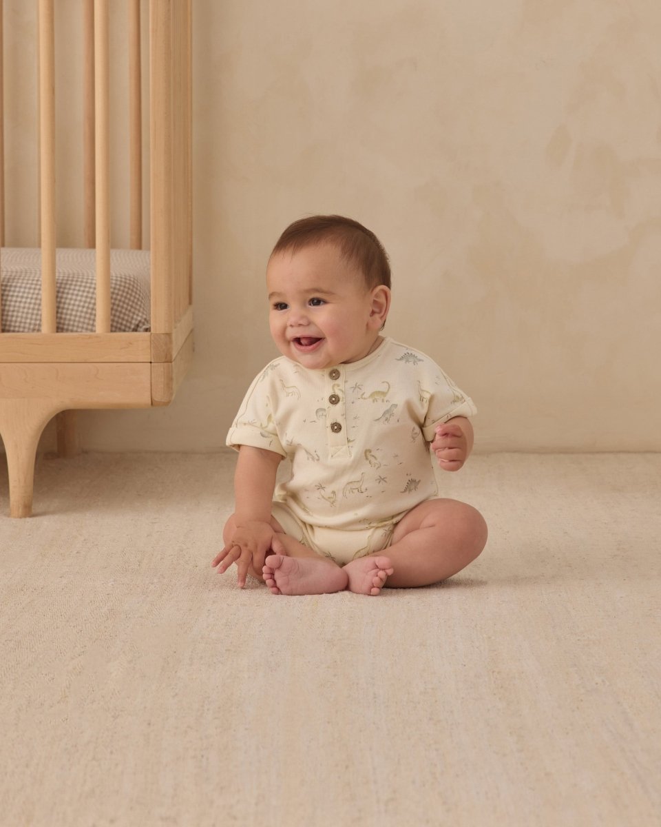 Short Sleeve One - Piece || Dinosaur - Quincy Mae Rompers & Jumpers sold by Rosebud & Jo