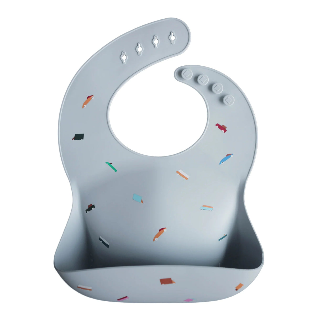 Silicone Baby Bib - Retro Cars - Mushie Bib sold by Rosebud & Jo