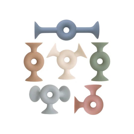 Silicone Suction Builders (Donut) - mushie Bath Toy sold by Rosebud & Jo
