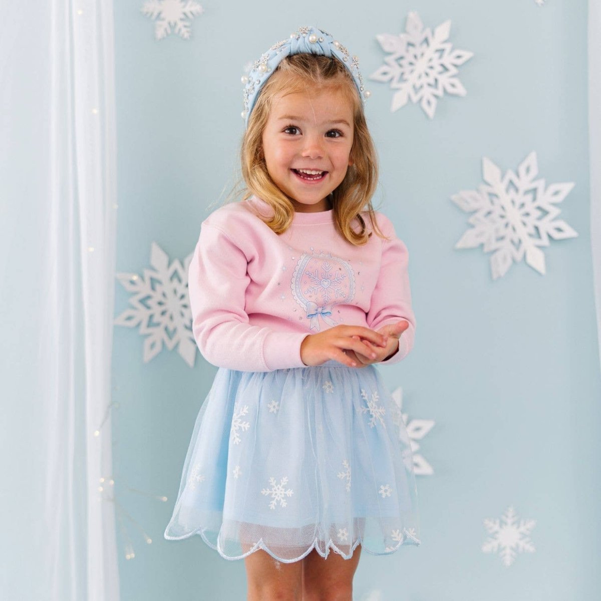 Snowflake Princess Sweatshirt - Sweet Wink Tops sold by Rosebud & Jo