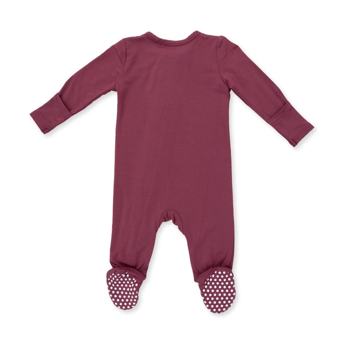 Solid Oxblood Red - 2 Way Zipper Footie - Angel Dear Footies sold by Rosebud & Jo