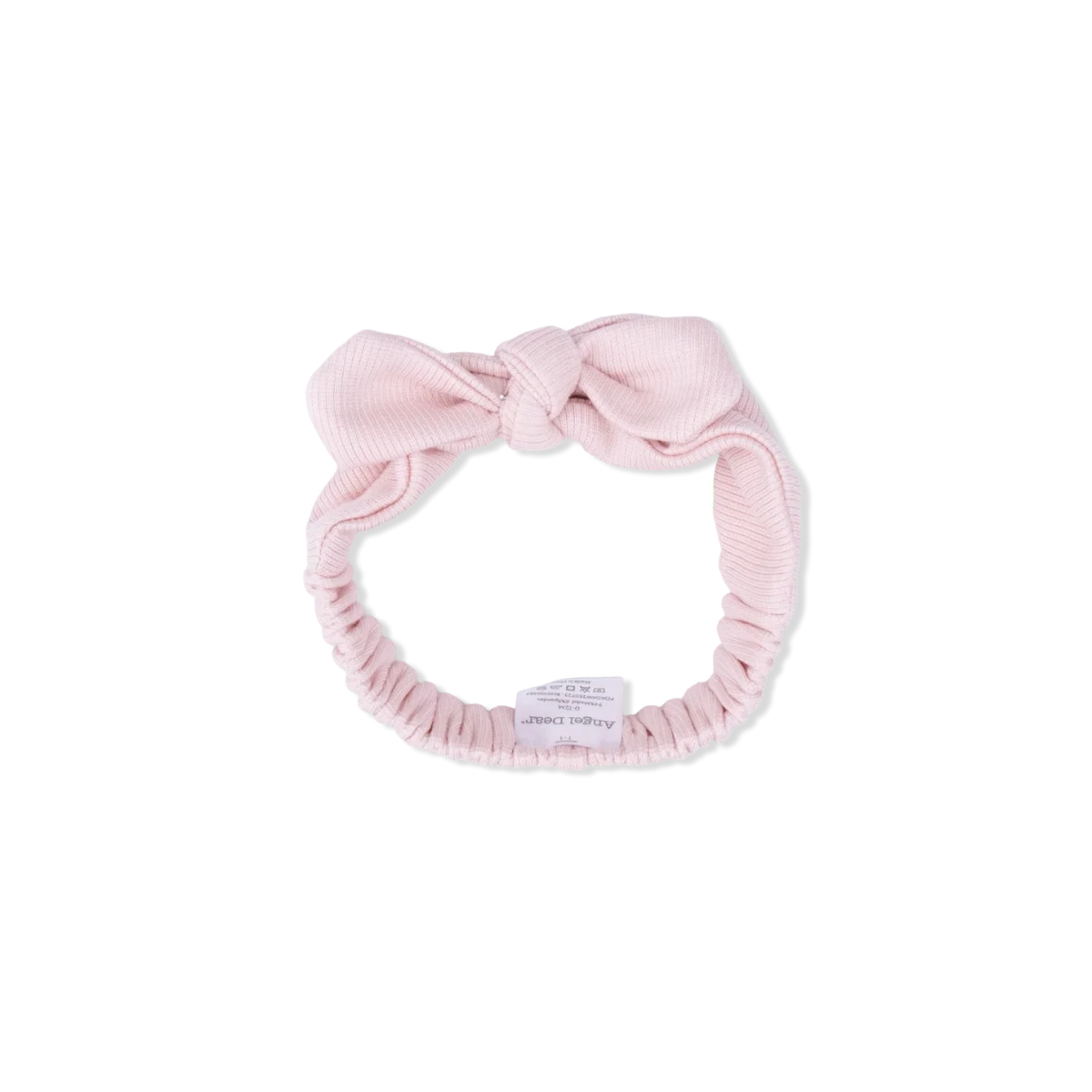 Solid Veiled Pink Rib Knot Headband - Angel Dear Hair Accessories sold by Rosebud & Jo