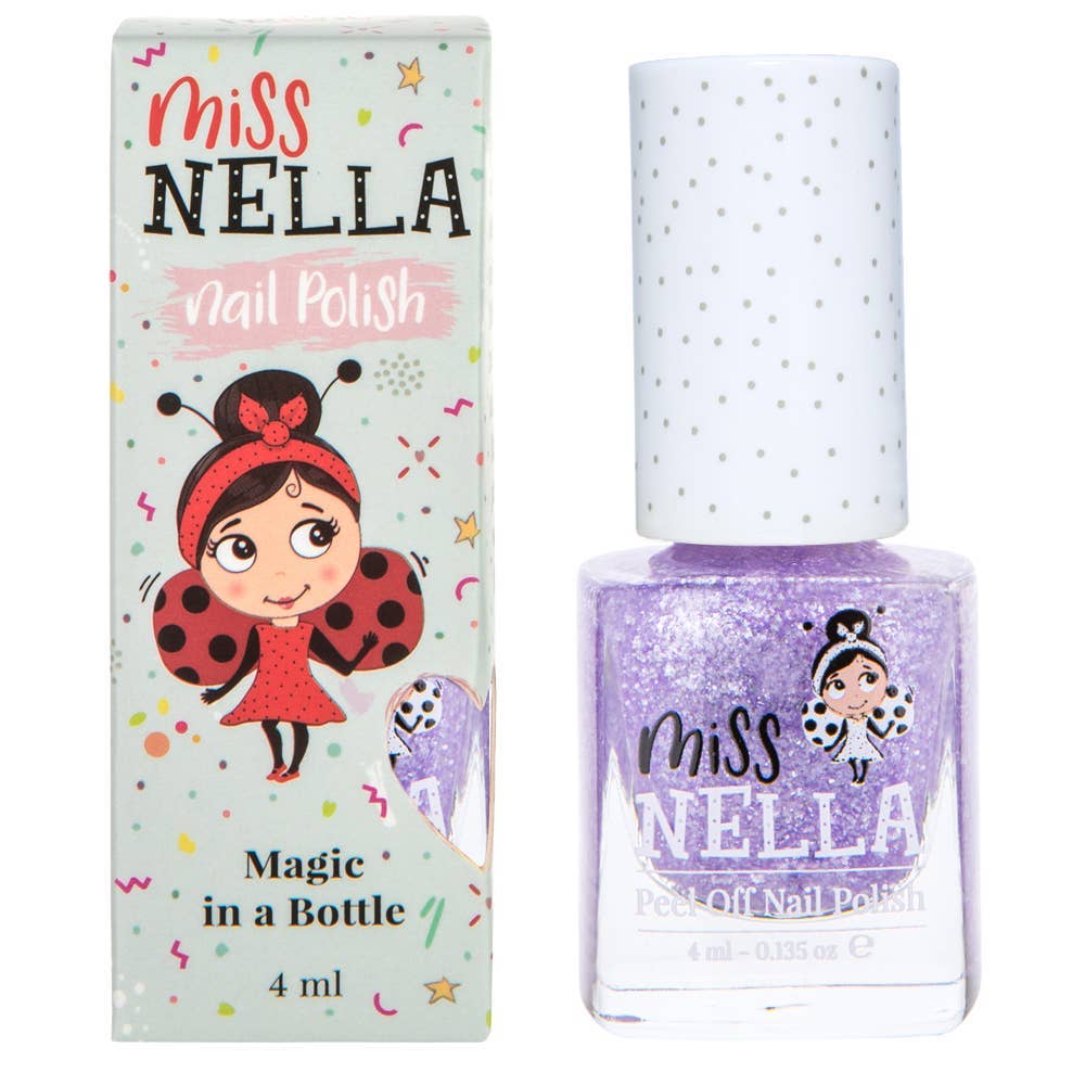 Sparkly Zebra Kids Peel Off Odour Free Nail Polish - Miss Nella US Skincare sold by Rosebud & Jo