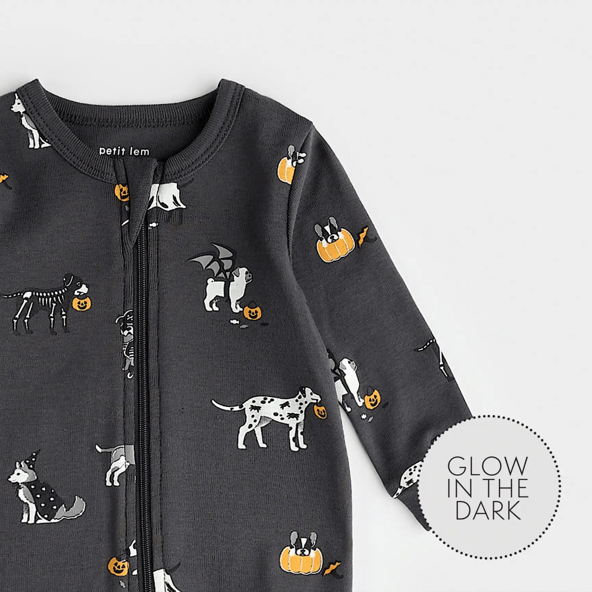 Spooky Season Footie Pajamas (Dog) - Petite Lem sold by Rosebud & Jo