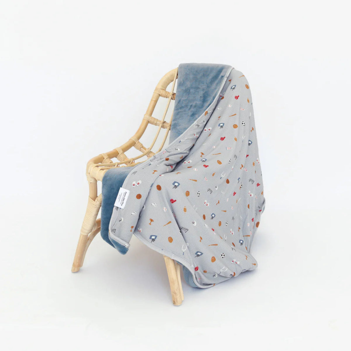 Sports Zone Small Ribbed Toddler Blanket - Brave Little Ones Blanket sold by Rosebud & Jo