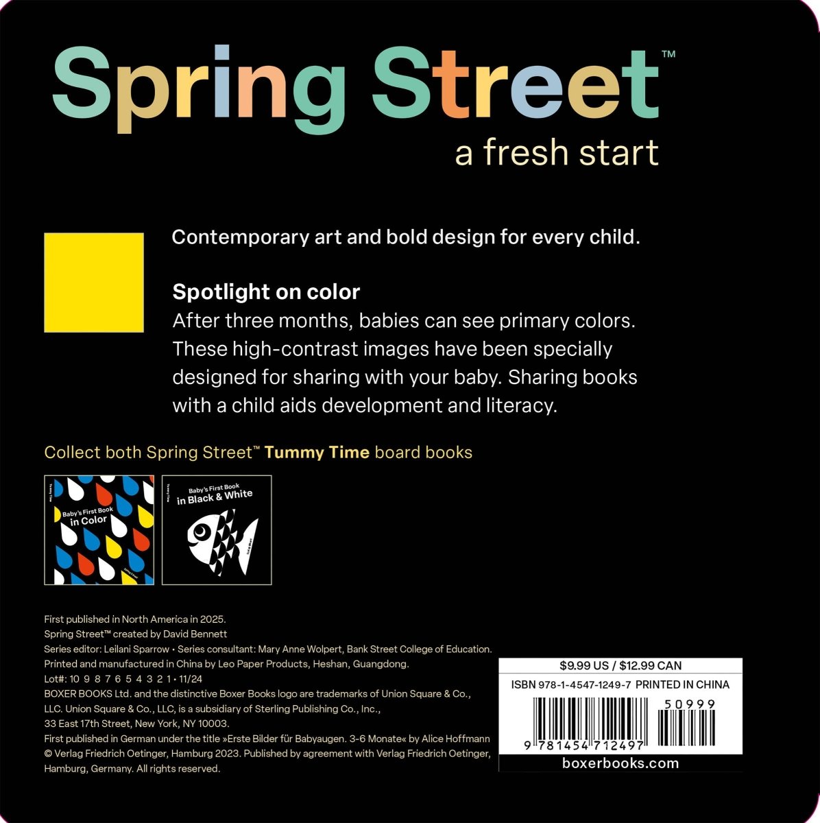 Spring Street Tummy Time: Baby's First Book in Color - Hachette Book Group Books sold by Rosebud & Jo