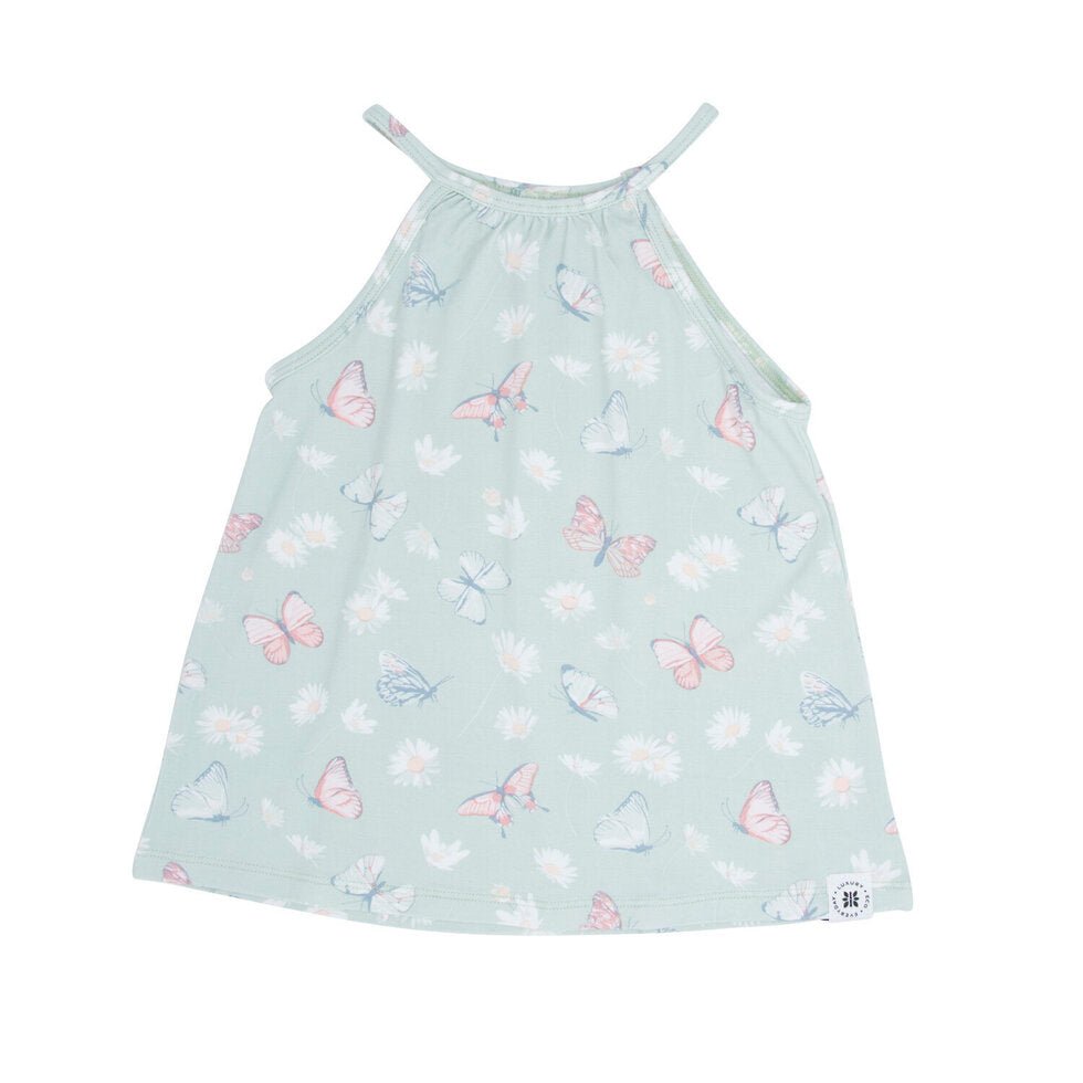 Strappy Tank in Butterfly Daisy - Sweet Bamboo Baby & Toddler Clothing sold by Rosebud & Jo