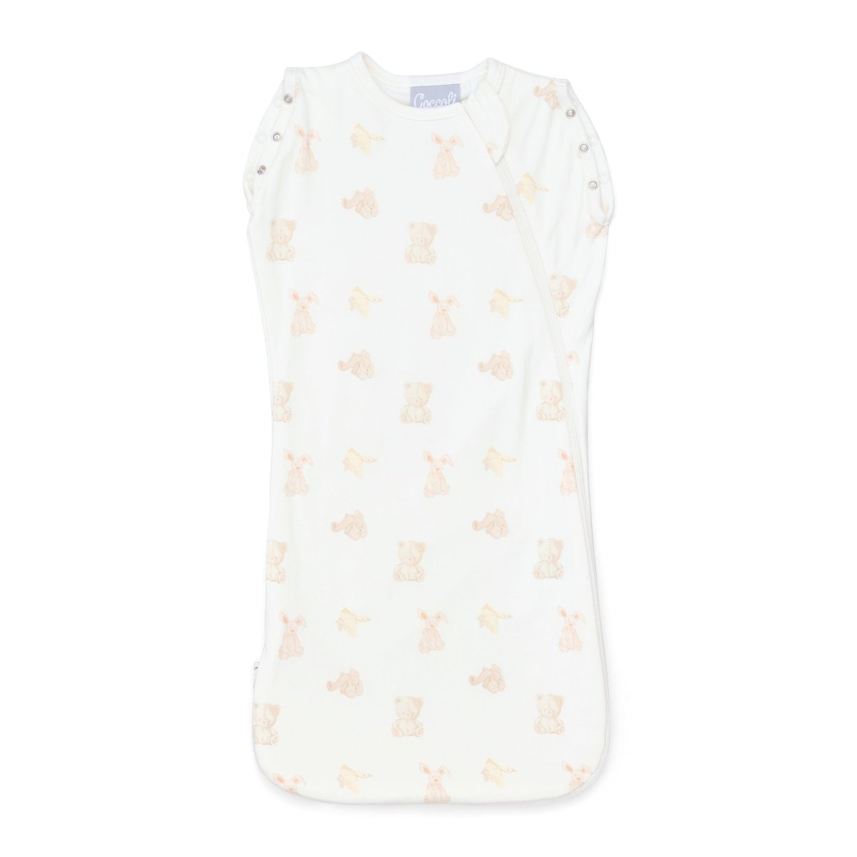 Stuffed Animal Print Tencel Modal Swaddle Sleep Sack - Coccoli Swaddles sold by Rosebud & Jo