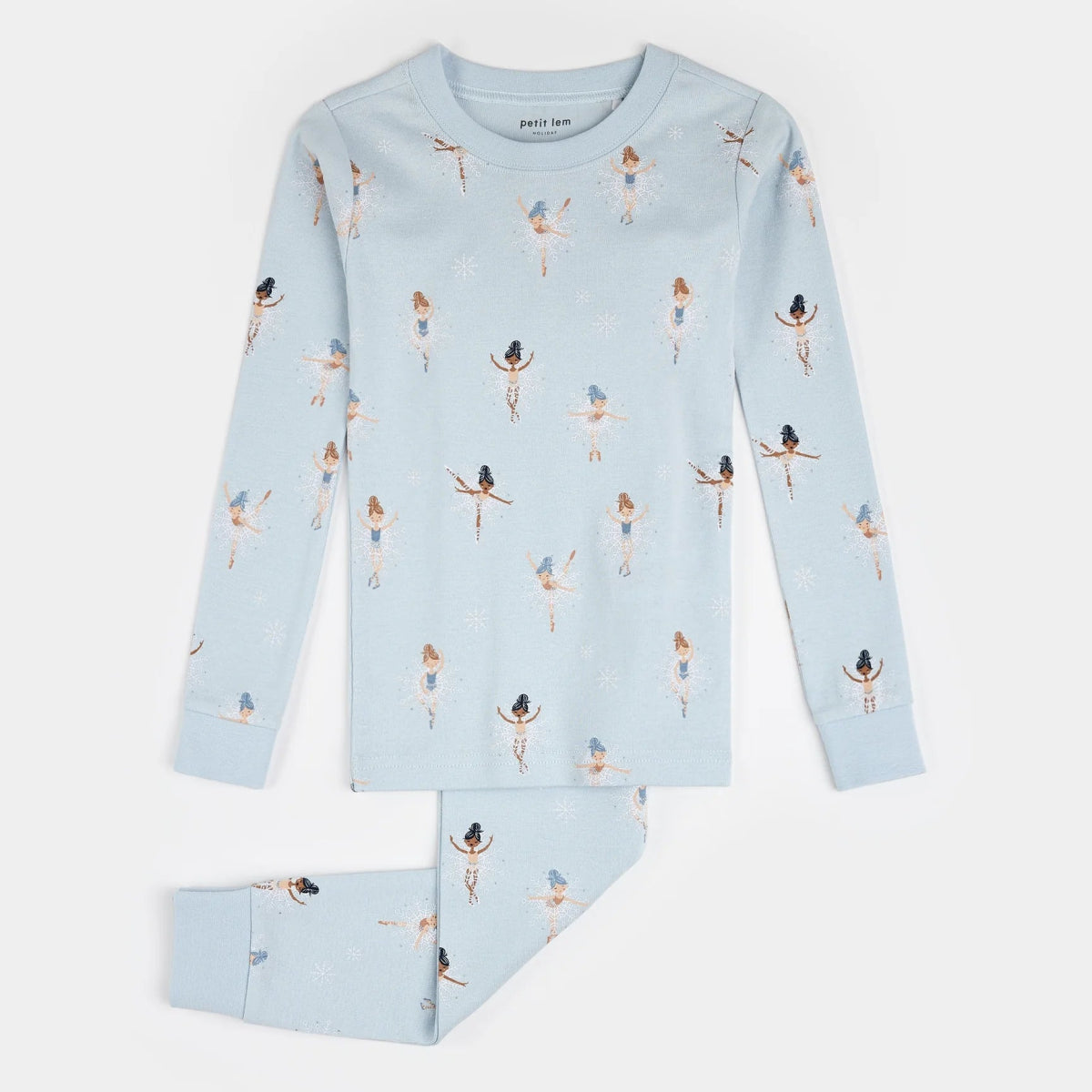 Sugar Plum Fairy Print on Ice Blue PJ Set - Petite Lem Baby & Toddler Clothing sold by Rosebud & Jo