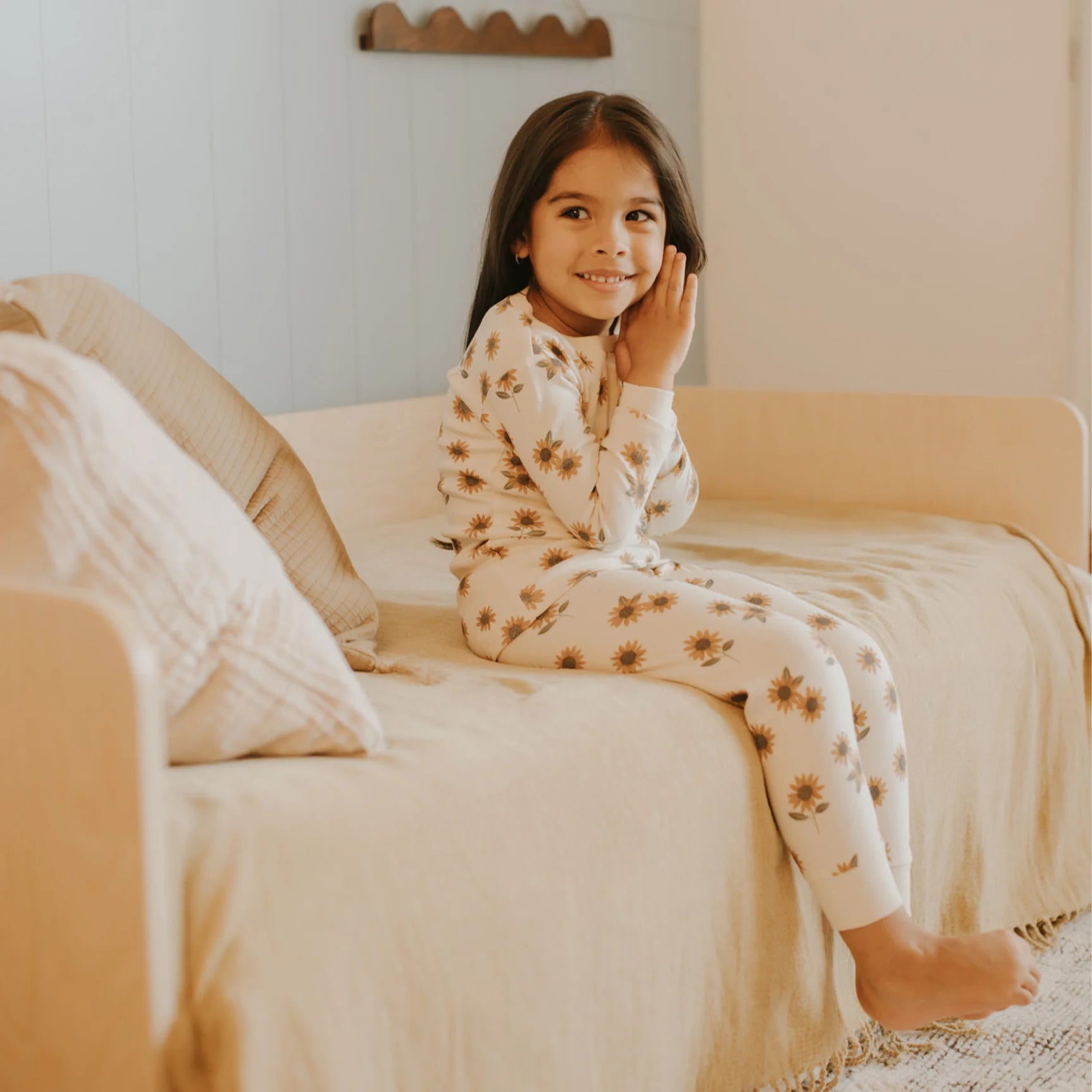 Sunflower Print PJ Set