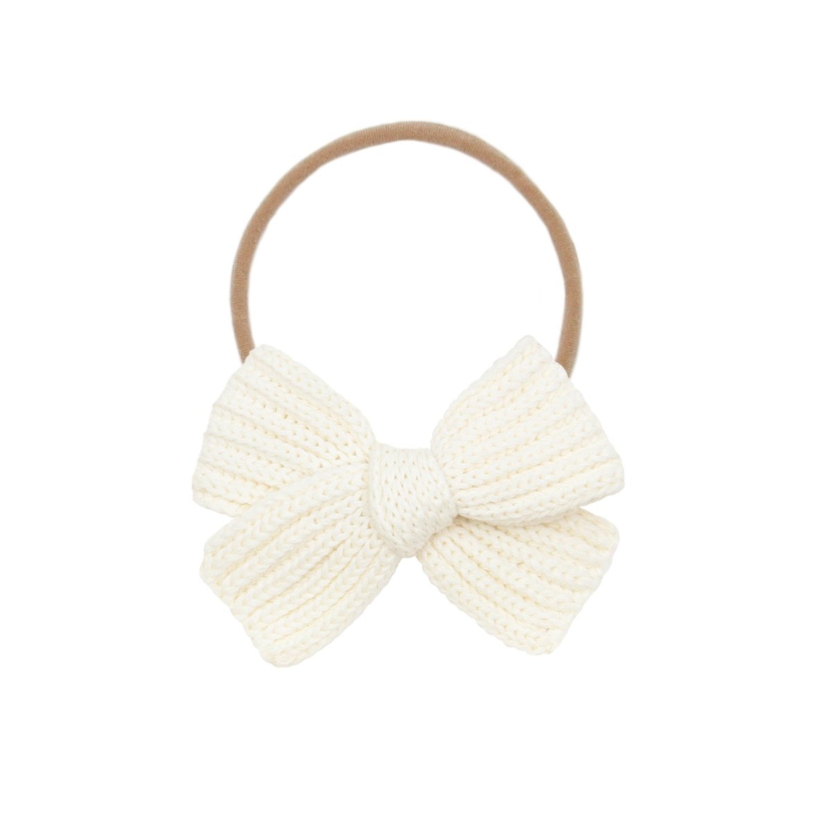 Sweater Bow - Ivory Chunky Knit Headband - Lou Lou & Company Hair Accessories sold by Rosebud & Jo