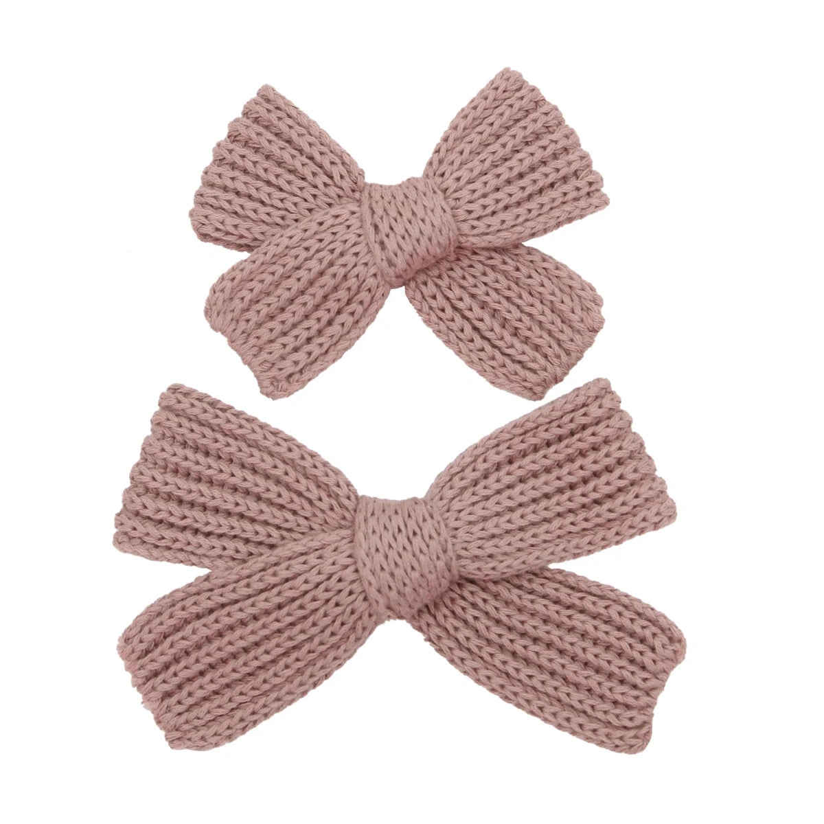 Sweater Bow - Mauve Chunky Knit Clip - Lou Lou & Company Hair Accessories sold by Rosebud & Jo
