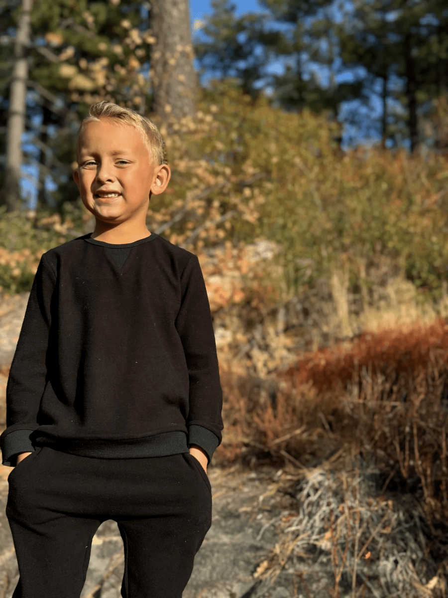 Tarquin Black Sweatshirt - Me & Henry sold by Rosebud & Jo