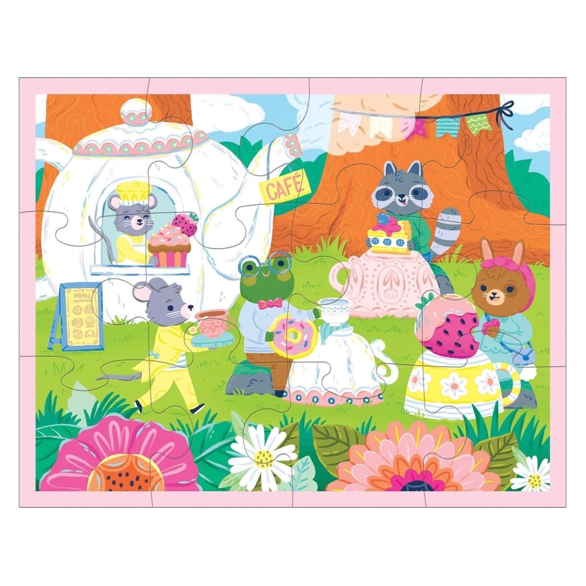 Tea Party Pouch Puzzle - Chronicle Books Toys sold by Rosebud & Jo