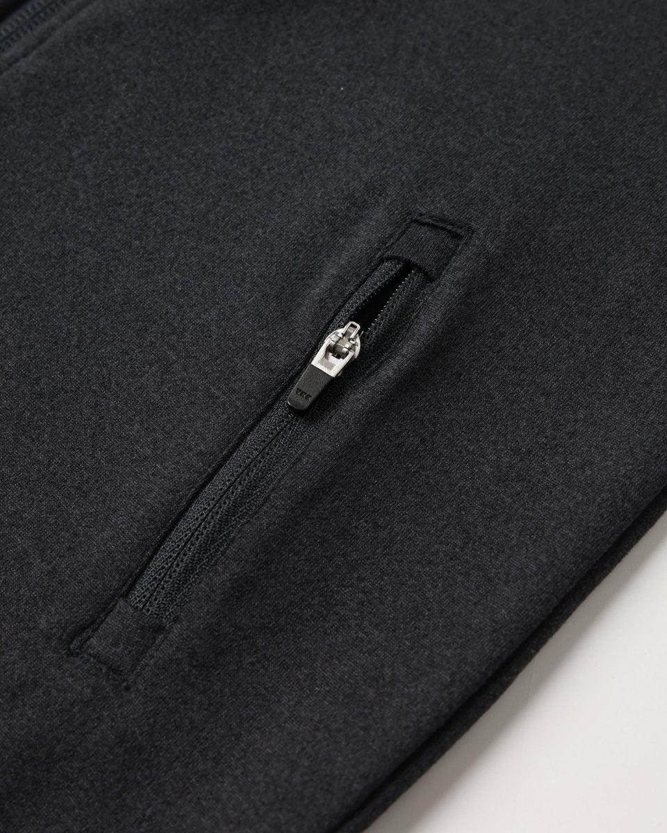 Tech Hoodie Heathered Black - Rylee + Cru Tops sold by Rosebud & Jo