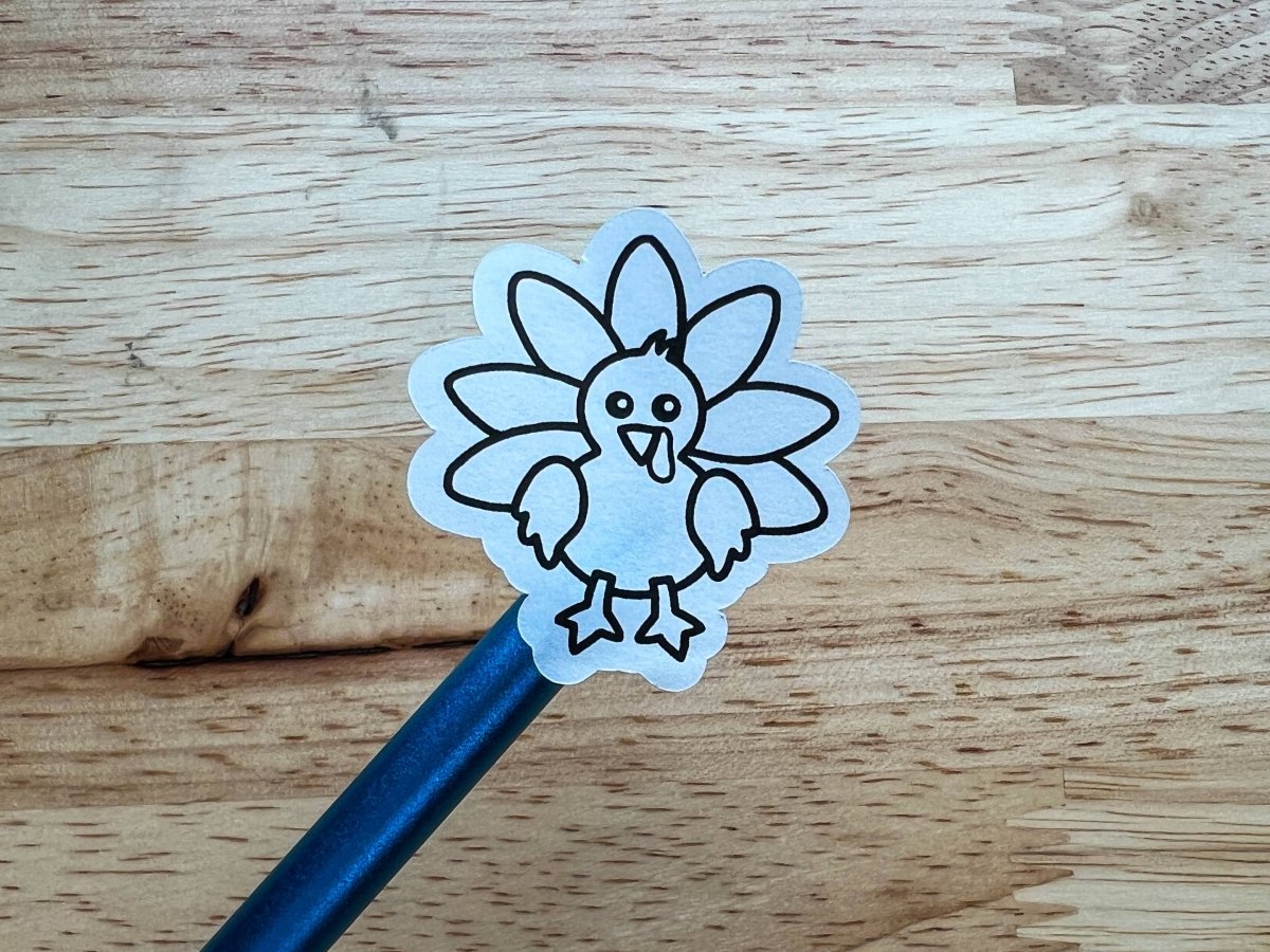 Thanksgiving Color Your Own Stickers  - Calenlou Crafts Stickers sold by Rosebud & Jo
